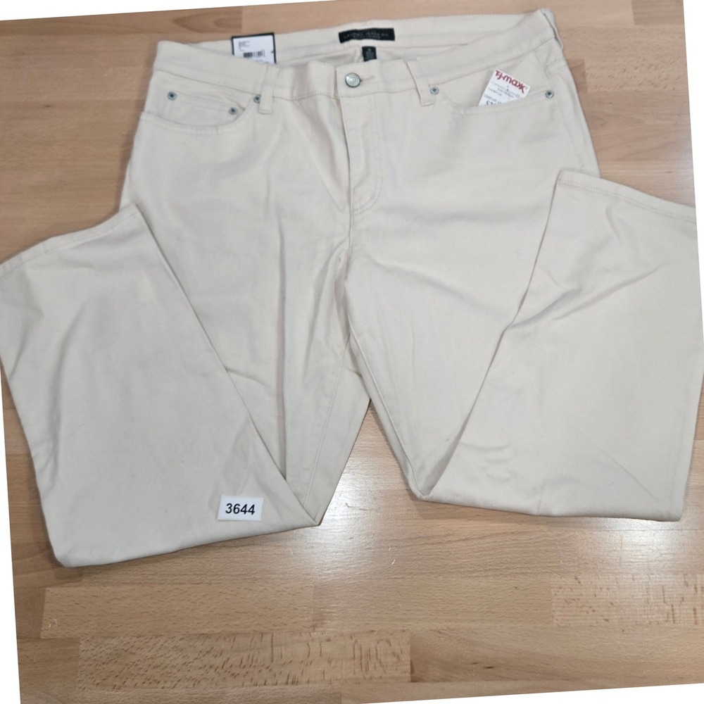 LRL Lauren Jeans Co. Ralph Lauren Women's Beige/Natural Jeans Size 16 NWT
